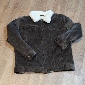 Men's Orton Brothers Corduroy Jacket W/ Sherpa Collar Size Large